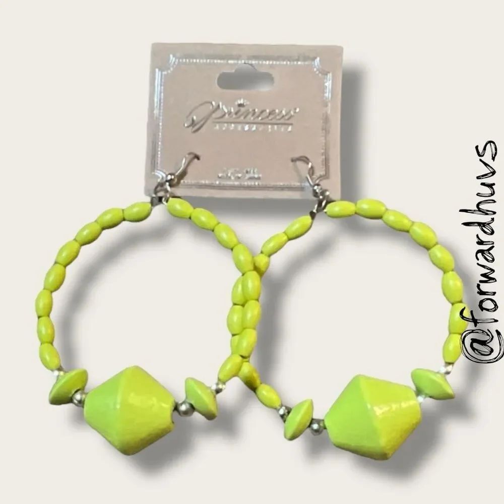 Bundle Sale 3 for $15 | Princess Accessories Green Hoop Earrings